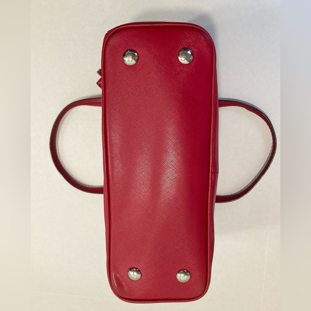 Coach Peyton Leather Mini Carryall Satchel Crossbody Bag in Red - Picture 7 of 16